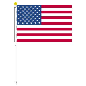 アメリカ 国旗 ポータブルフラッグ 旗サイズ25×37.5cm テトロン製 日本 