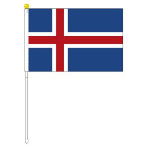 アイスランド国旗 ポータブルフラッグ 旗サイズ25×37.5cm テトロン製 ...