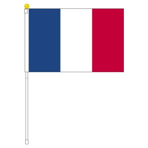 フランス・トリコロール国旗 ポータブルフラッグ 旗サイズ25×37.5cm 
