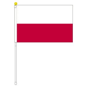 ポーランド国旗 ポータブルフラッグ 旗サイズ25×37.5cm テトロン製 
