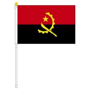 アンゴラ国旗 ポータブルフラッグ 旗サイズ25×37.5cm テトロン製