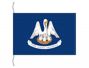 ルイジアナ州旗[アメリカ合衆国の州旗・卓上旗16×24ｃｍ・高級テトロン 