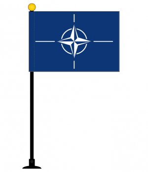 NATO ナトー 北大西洋条約機構 旗 ミニフラッグ 旗サイズ10.5×15.7cm