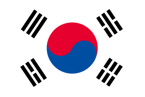 世界の国旗一覧　韓国国旗