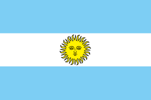 世界の国旗一覧　アルゼンチン国旗