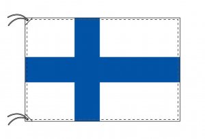 フィンランド 国旗 90×135cm テトロン製 日本製 世界の国旗シリーズ