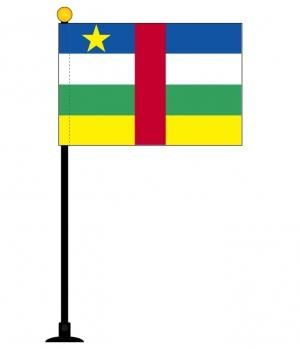 中央アフリカ 国旗 ミニフラッグ 旗サイズ10.5×15.7cm テトロン