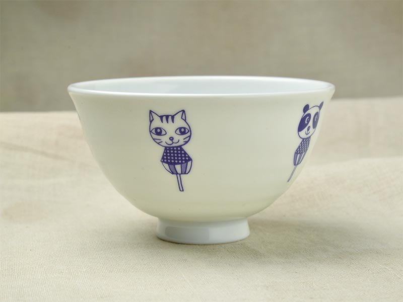 Shinzi Katoh シンジカトウ　動物たちのイラスト　お茶碗　美濃焼