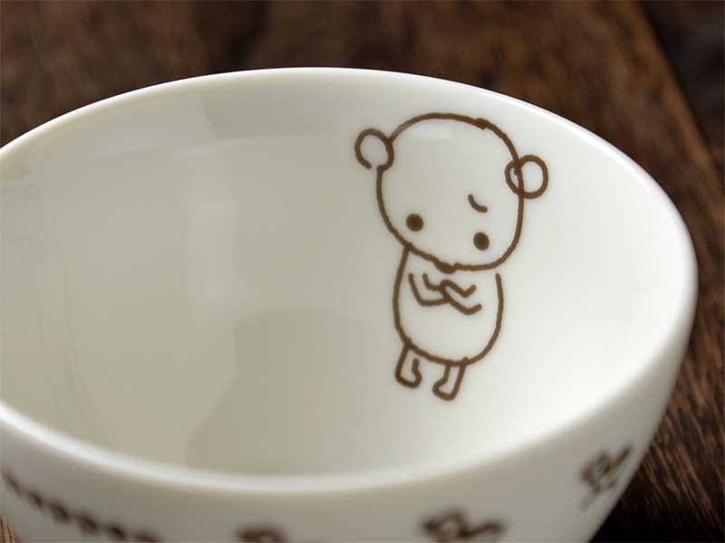 Shinzi Katoh シンジカトウ 困り顔のクマが可愛いデザイン 陶器のカフェオーレボウルcs 生活雑貨通販 ゼルポティエ