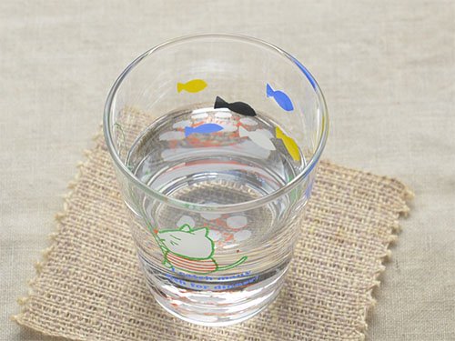 Shinzi Katoh design　シンジカトウ　デザイン 猫のイラストが可愛いガラスのコップ