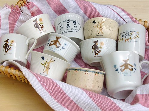 デザートカップ陶器 かわいいカップ　Shinzikatoh カトウシンジ 森のケーキ屋さん