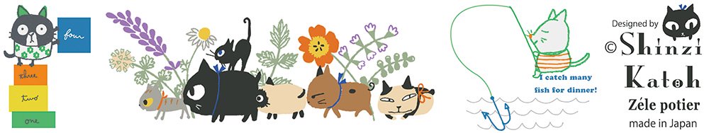 shinzikatoh シンジカトウデザイン　可愛いのこのイラストがいっぱい　猫の雑貨