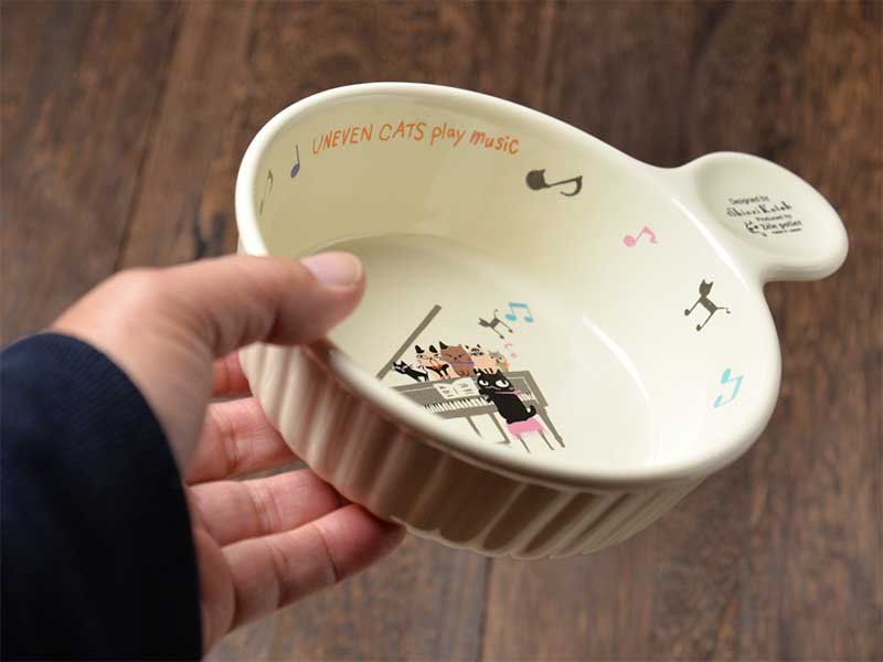 shinzikatoh シンジカトウデザイン　猫のイラストが可愛いグラタン皿　美濃焼