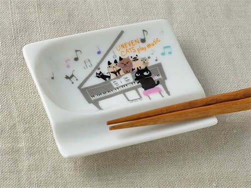 シンジカトウ　箸置き小皿　おもてなしレスト　ミュージック