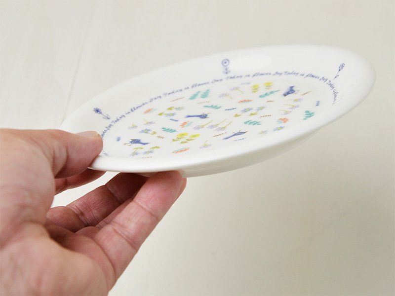 Shinzi katoh シンジカトウ Cadeau カドゥ　シリーズ　可憐な感じのデザインが素敵な陶器の皿　ケーキ皿