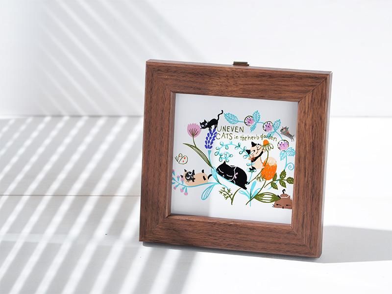 抽象タイルアート 木製フレーム付き 抽象タイルアート 木製フレーム付き