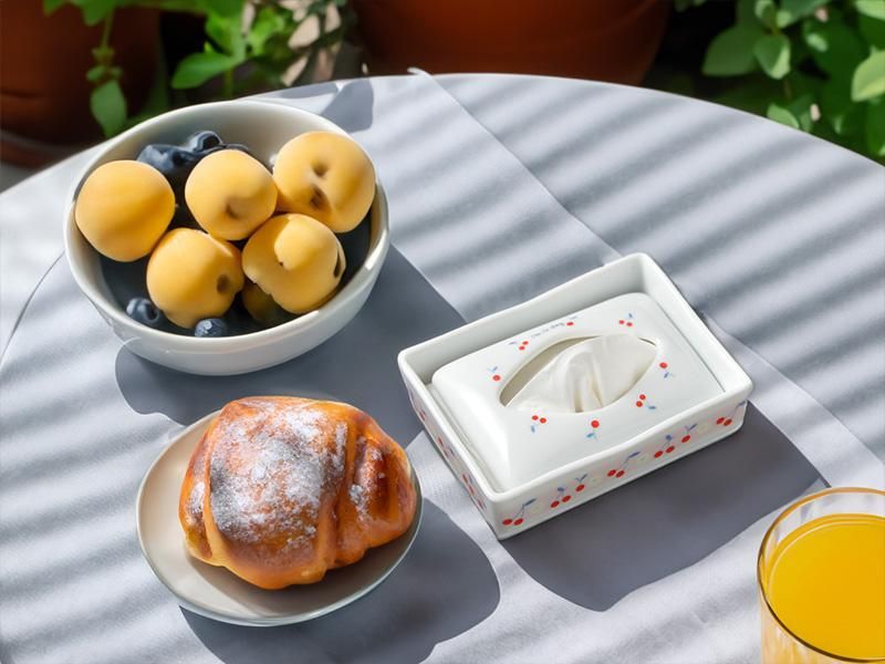 シンジカトウ 🍒 美濃焼ポケットティッシュケース | おしゃれな陶器で