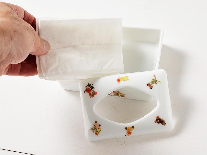 シンジカトウ【生活感をなくす】おしゃれな陶器ティッシュケース