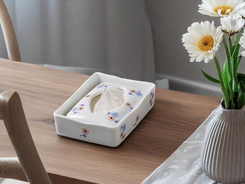 シンジカトウ【生活感を隠す】上質な陶器ポケットティッシュケース