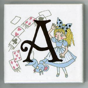 ShinzikatohԻ׵ĤιΥꥹե٥åȥ롡ꥹ45mmѡA <br> (Alphabet tile Alice 45mm Square A)
