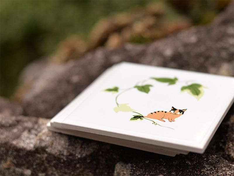 Shinzi Katoh シンジカトウ 猫のイラストがかわいい100角 デザイン