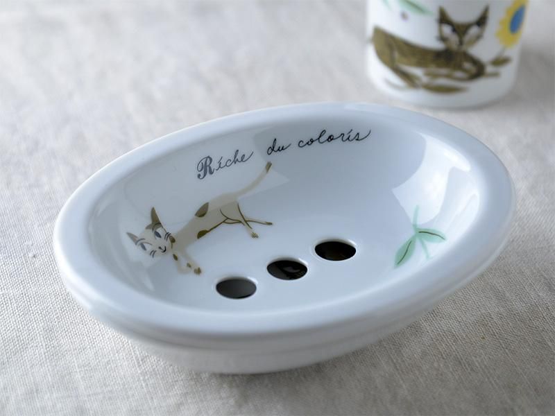 モリオン石鹸形お皿♡♡No.2357 Shinzikatoh シンジカトウ 可愛い陶器のソープディッシュ・石鹸置き