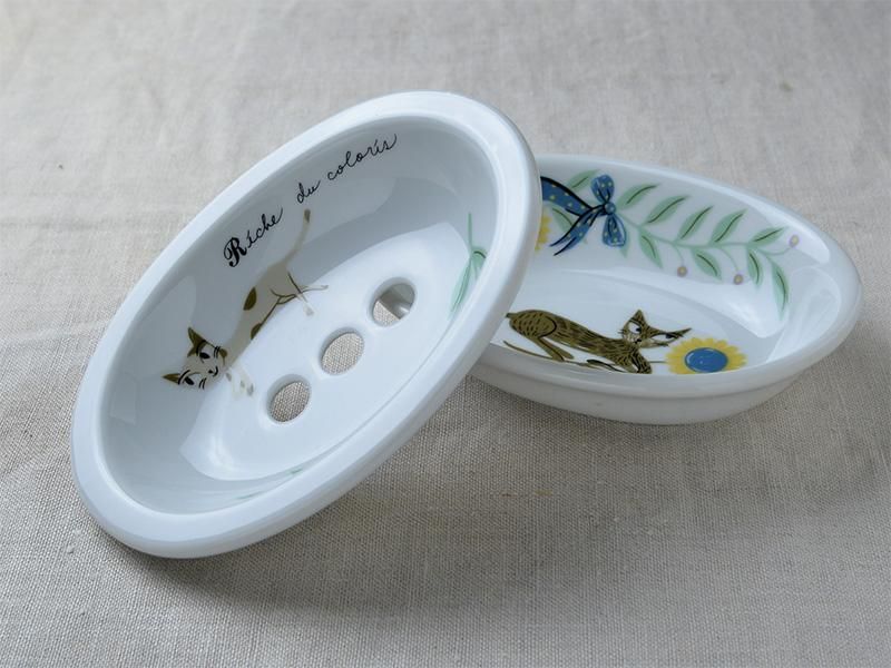 Shinzikatoh シンジカトウ 可愛い陶器のソープディッシュ・石鹸
