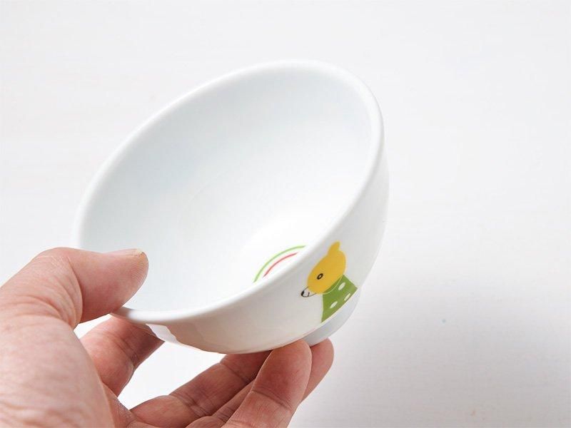 動物イラスト付き陶器茶碗2個セット 動物イラスト付き陶器茶碗2個セット