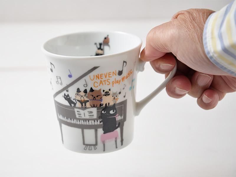 猫 マグカップ ピアノ 美濃焼 シンジカトウ | 発表会 記念品