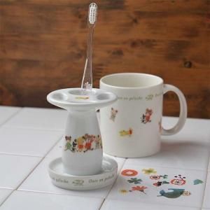 きっと見つかる 可愛いデザイン 陶器の歯ブラシスタンド 4本用 きっと見つかる 可愛いデザイン 陶器の歯ブラシスタンド 4本用