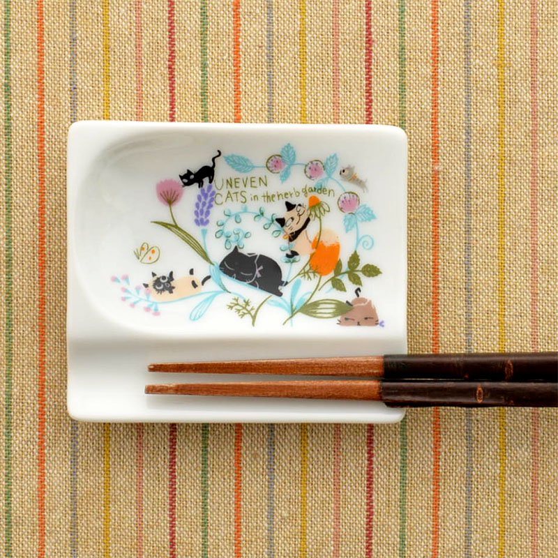 Shinzi Katoh ねこのイラストがかわいい便利な箸置き小皿 おもてなしレスト 生活雑貨通販 ゼルポティエ