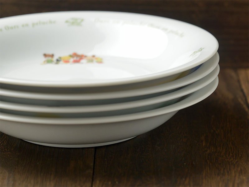 Shinzi Katoh シンジカトウデザイン テディベア クマのイラストが可愛いカレー皿 スープ皿