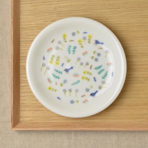 可愛い食器　さら　Shinzi Katohシンジカトウ　 草花のイラストが可愛い
カフェプレート CD　日本製
