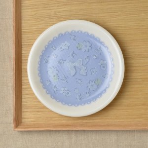 可愛い食器　さら　Shinzi Katohシンジカトウ　アンティークレースのイラスト
が可愛い　カフェプレート PF　日本製