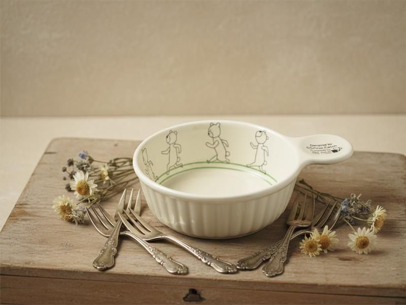 シンジカトウ 【美濃焼・くま柄】グラタン皿 一人用 可愛い 電子