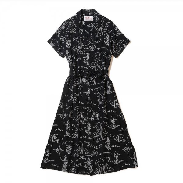 <br>Aloha Blossom【アロハブロッサム】<br>YU NAGABA<br>DRESS Black×White<br>sold!!!