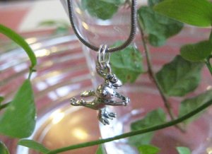 Sterling Silver Frog Charm 