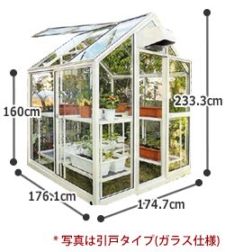 屋外温室プチカWP-10型(1坪)サイズ
