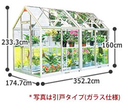 屋外温室プチカWP-20型(2坪)サイズ