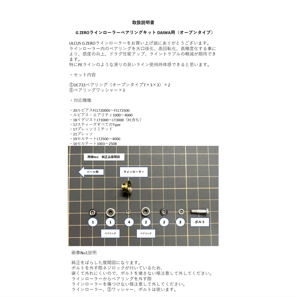 限定モデル フルセラミック ダイレクトラインローラーベアリングセット