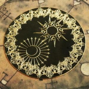 Gimmel Garden真鍮製コースター【太陽と月】 - ファンタジー雑貨-魔法