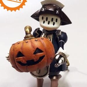 組立キット】回転式自動人形『プチ・ロレッタ & パンプキンヘッド