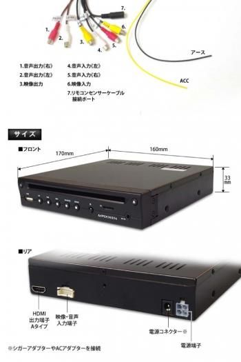 超薄型 車載用DVDプレーヤー HDMI出力 DVD306 max255 - 生活雑貨 カー