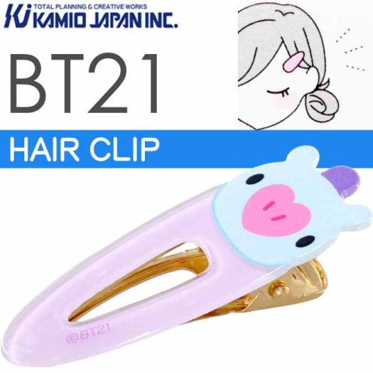 BT21 MANG マン ヘアークリップ 前髪クリップ ヘアピン 207268 キャラクターグッズ 髪留め 止め ヘアクリップ Ss168 -  生活雑貨 カー用品 釣り具 ペット用品 キャラクター用品販売 (株)アヴェール