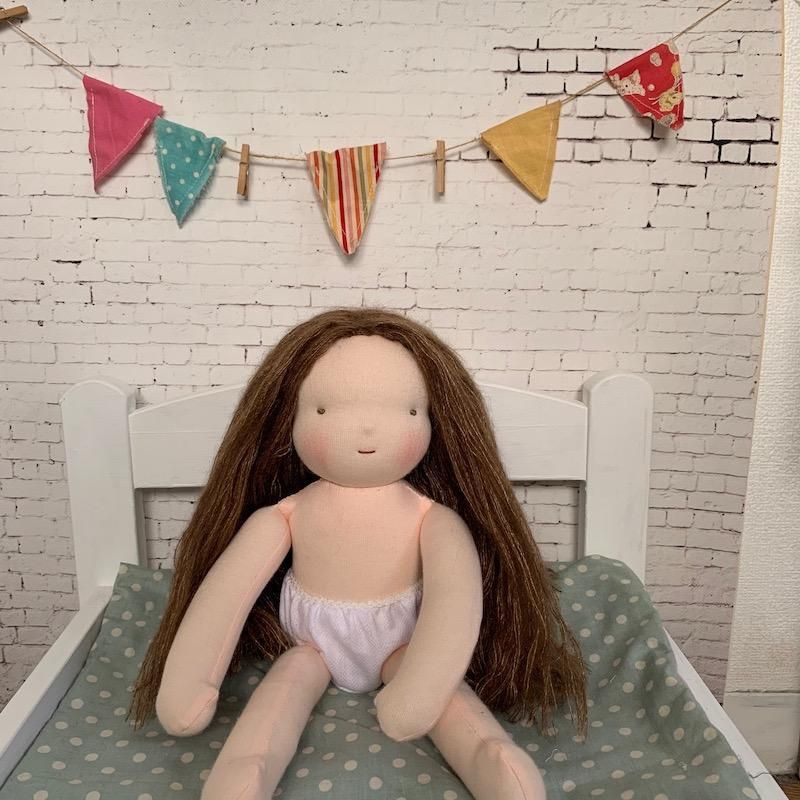 ウォルドルフ人形 手作り人形 Waldorf Doll Riley 30cm 柔らかい 女の子