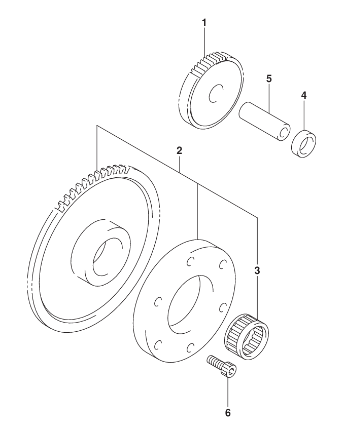 GSX-R125 18～ スズキ純正部品 FIG.122A (1-B-9) スタータクラッチ -  ミニバイクレースパーツ専門店「switch!」NSR50 NSRmini NSF100 GROM XR100 APE100 KSR CBR250R