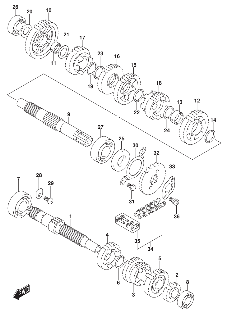 GSX-R125 18~ スズキ純正部品 FIG.206A (1-C-9 GSX-R125 18~ スズキ純正部品 FIG.206A (1-C-9