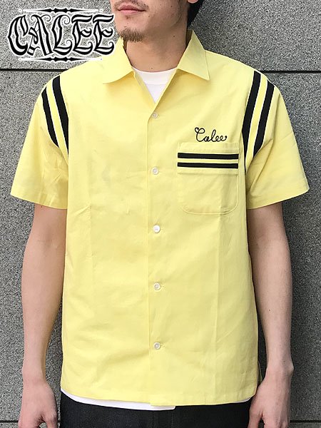 40%OFF SALE CALEE (キャリー) EAGLE EMBROIDERY S/S BOWLING SHIRT (S