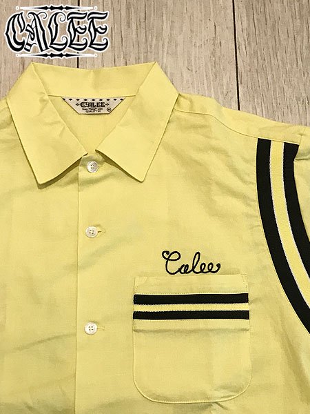 40%OFF SALE CALEE (キャリー) EAGLE EMBROIDERY S/S BOWLING SHIRT (S/S ボーリングシャツ)  Yellow - STORAGE STORE ストレイジストア 宮城県,仙台市,公式通販,セレクトショップ,通販
