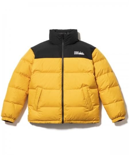 First Down ファーストダウン Reversible Down Jacket リバーシブルダウンジャケット Yellow Black F Storage Store
